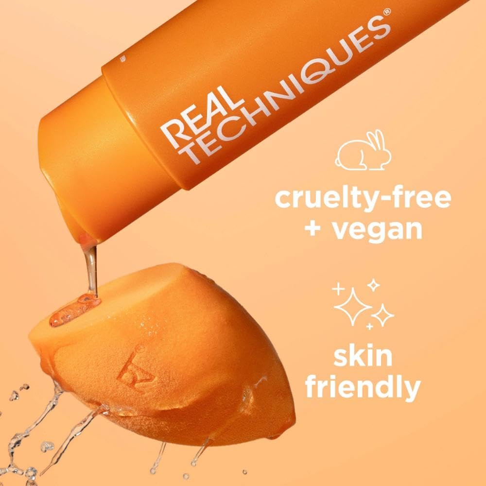 Real Techniques Miracle Gel Nettoyant Profond, Shampoing pour Pinceaux de Maquillage & Éponges, Nettoyant pour Outils de Maquillage, Végétalien et Sans Cruauté, Flacon de 118 ml (4 fl. oz.)